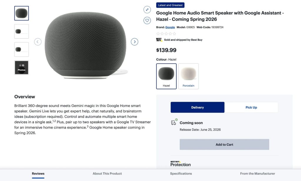 Google’s first new smart speaker in six years might finally have a release date