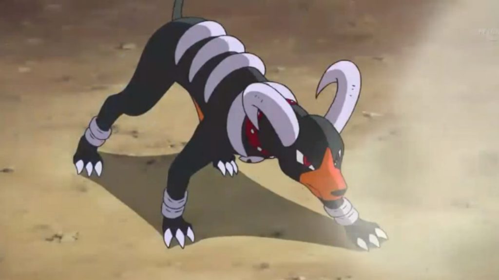 Pokemon trainer’s dog joins Team Rocket with Dark Houndoom cosplay